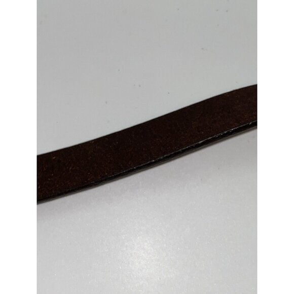 Kenneth Cole K9031 Womens Brown Belt Genuine Leather Size S Brass Buckle 32" E2E - Picture 4 of 5